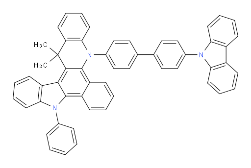5-(4'-(9H-carbazol-9-yl)-[1,1'-biphenyl]-4-yl)-15,15-dimethyl-10-phenyl-10,15-dihydro-5H-benzo[c]indolo[3,2-a]acridine