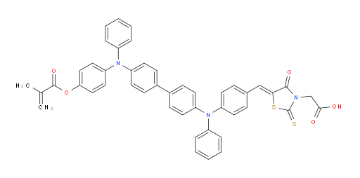 (Z)-2-(5-(4-((4'-((4-(methacryloyloxy)phenyl)(phenyl)amino)-[1,1'-biphenyl]-4-yl)(phenyl)amino)benzylidene)-4-oxo-2-thioxothiazolidin-3-yl)acetic acid