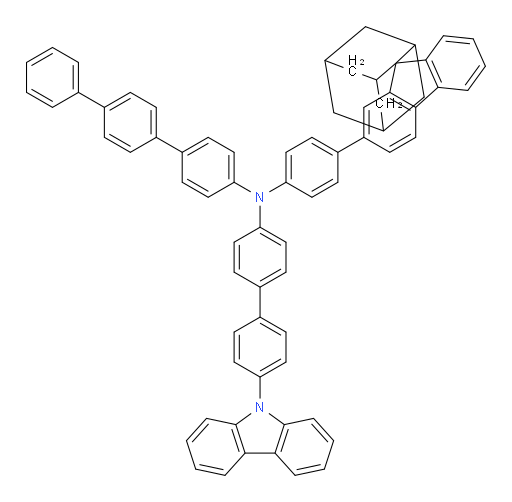 N-(4'-(9H-carbazol-9-yl)-[1,1'-biphenyl]-4-yl)-N-(4-(spiro[adamantane-2,9'-fluoren]-2'-yl)phenyl)-[1,1':4',1''-terphenyl]-4-amine