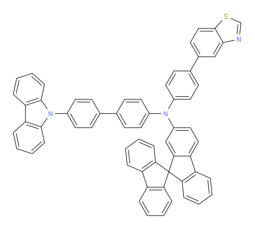 N-(4'-(9H-carbazol-9-yl)-[1,1'-biphenyl]-4-yl)-N-(4-(benzo[d]thiazol-5-yl)phenyl)-9,9'-spirobi[fluoren]-2-amine
