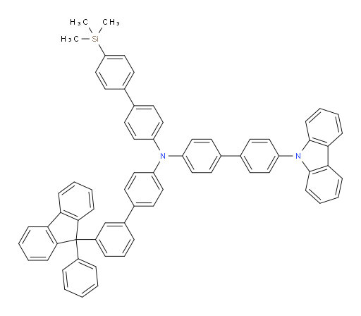 N-(4'-(9H-carbazol-9-yl)-[1,1'-biphenyl]-4-yl)-3'-(9-phenyl-9H-fluoren-9-yl)-N-(4'-(trimethylsilyl)-[1,1'-biphenyl]-4-yl)-[1,1'-biphenyl]-4-amine