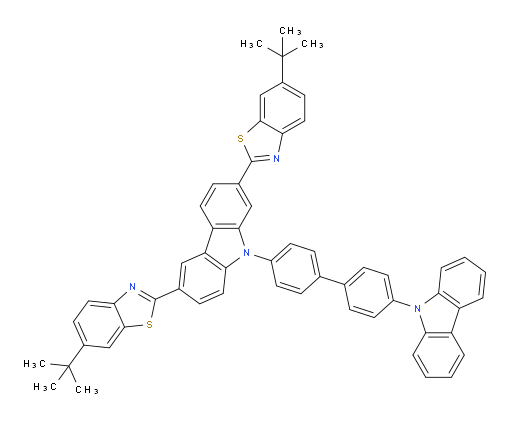 2,2'-(9-(4'-(9H-carbazol-9-yl)-[1,1'-biphenyl]-4-yl)-9H-carbazole-2,6-diyl)bis(6-(tert-butyl)benzo[d]thiazole)