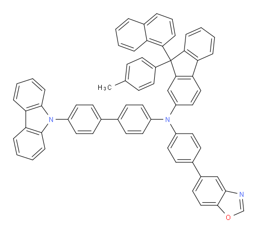 N-(4'-(9H-carbazol-9-yl)-[1,1'-biphenyl]-4-yl)-N-(4-(benzo[d]oxazol-5-yl)phenyl)-9-(naphthalen-1-yl)-9-(p-tolyl)-9H-fluoren-2-amine