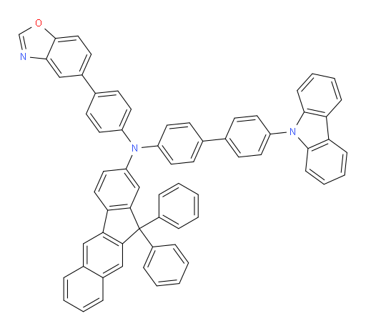 N-(4'-(9H-carbazol-9-yl)-[1,1'-biphenyl]-4-yl)-N-(4-(benzo[d]oxazol-5-yl)phenyl)-11,11-diphenyl-11H-benzo[b]fluoren-2-amine