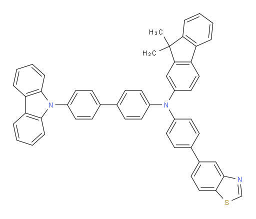 N-(4'-(9H-carbazol-9-yl)-[1,1'-biphenyl]-4-yl)-N-(4-(benzo[d]thiazol-5-yl)phenyl)-9,9-dimethyl-9H-fluoren-2-amine