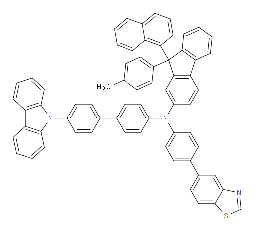 N-(4'-(9H-carbazol-9-yl)-[1,1'-biphenyl]-4-yl)-N-(4-(benzo[d]thiazol-5-yl)phenyl)-9-(naphthalen-1-yl)-9-(p-tolyl)-9H-fluoren-2-amine
