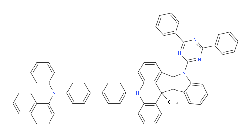 N-(4'-(9-(4,6-diphenyl-1,3,5-triazin-2-yl)-13c-methyl-9,13c-dihydro-5H-indolo[3',2':4,5]cyclopenta[1,2,3-kl]acridin-5-yl)-[1,1'-biphenyl]-4-yl)-N-phenylnaphthalen-1-amine
