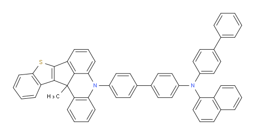 N-([1,1'-biphenyl]-4-yl)-N-(4'-(13c-methylbenzo[4',5']thieno[3',2':4,5]cyclopenta[1,2,3-kl]acridin-5(13cH)-yl)-[1,1'-biphenyl]-4-yl)naphthalen-1-amine