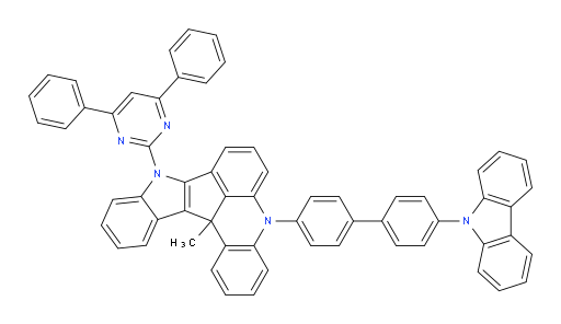 5-(4'-(9H-carbazol-9-yl)-[1,1'-biphenyl]-4-yl)-9-(4,6-diphenylpyrimidin-2-yl)-13c-methyl-9,13c-dihydro-5H-indolo[3',2':4,5]cyclopenta[1,2,3-kl]acridine