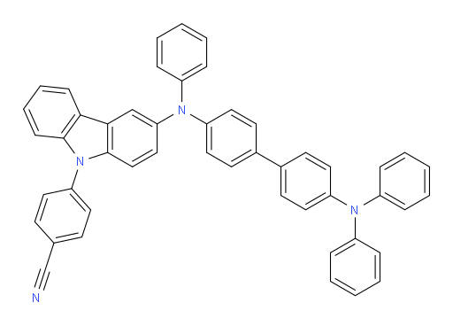 4-(3-((4'-(diphenylamino)-[1,1'-biphenyl]-4-yl)(phenyl)amino)-9H-carbazol-9-yl)benzonitrile