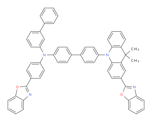 N-(4'-(2-(benzo[d]oxazol-2-yl)-9,9-dimethylacridin-10(9H)-yl)-[1,1'-biphenyl]-4-yl)-N-(4-(benzo[d]oxazol-2-yl)phenyl)-[1,1'-biphenyl]-3-amine