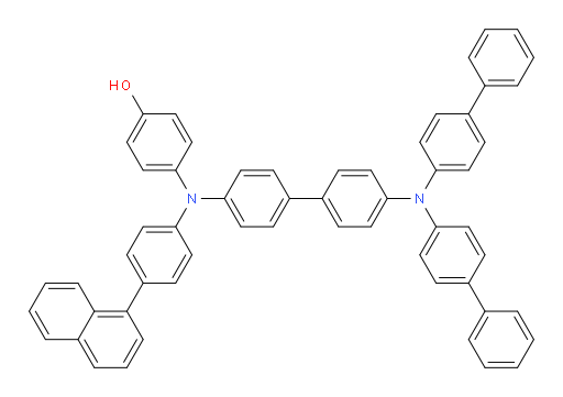 4-((4'-(di([1,1'-biphenyl]-4-yl)amino)-[1,1'-biphenyl]-4-yl)(4-(naphthalen-1-yl)phenyl)amino)phenol