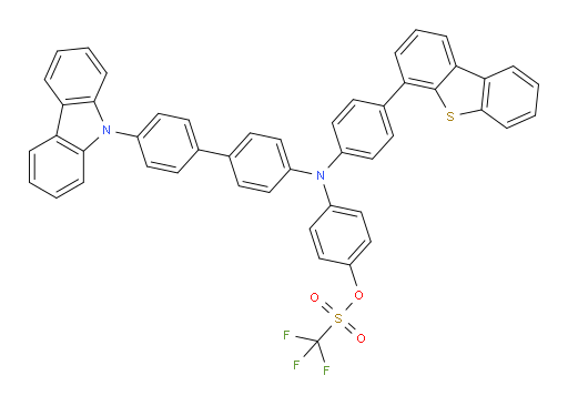 4-((4'-(9H-carbazol-9-yl)-[1,1'-biphenyl]-4-yl)(4-(dibenzo[b,d]thiophen-4-yl)phenyl)amino)phenyl trifluoromethanesulfonate