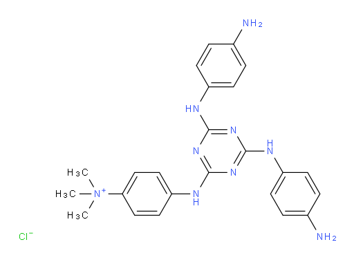 4-((4,6-bis((4-aminophenyl)amino)-1,3,5-triazin-2-yl)amino)-N,N,N-trimethylbenzenaminium chloride