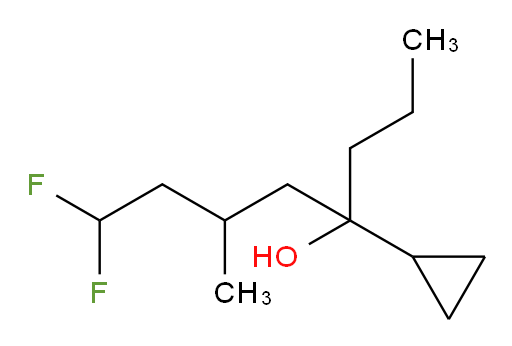 4-cyclopropyl-8,8-difluoro-6-methyloctan-4-ol