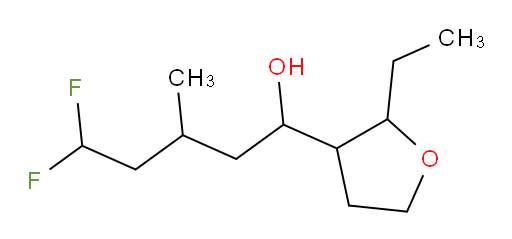1-(2-ethyltetrahydrofuran-3-yl)-5,5-difluoro-3-methylpentan-1-ol