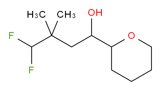 4,4-difluoro-3,3-dimethyl-1-(tetrahydro-2H-pyran-2-yl)butan-1-ol