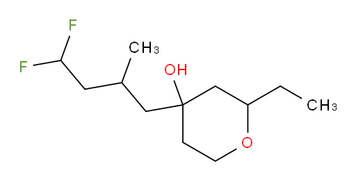 4-(4,4-difluoro-2-methylbutyl)-2-ethyltetrahydro-2H-pyran-4-ol