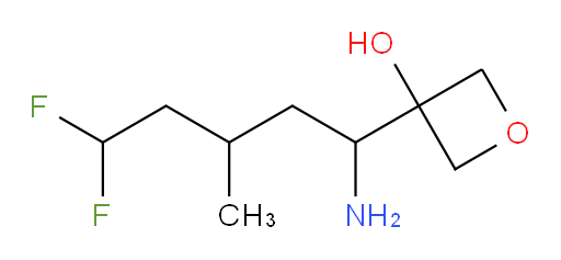 3-(1-amino-5,5-difluoro-3-methylpentyl)oxetan-3-ol