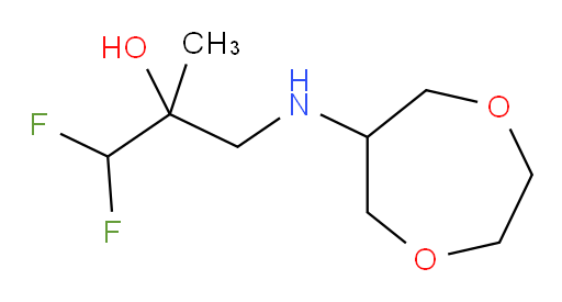 3-((1,4-dioxepan-6-yl)amino)-1,1-difluoro-2-methylpropan-2-ol