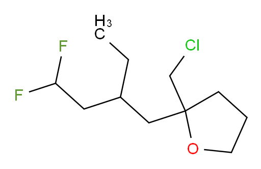 2-(chloromethyl)-2-(2-ethyl-4,4-difluorobutyl)tetrahydrofuran