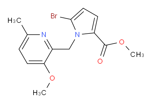 methyl 5-bromo-1-((3-methoxy-6-methylpyridin-2-yl)methyl)-1H-pyrrole-2-carboxylate
