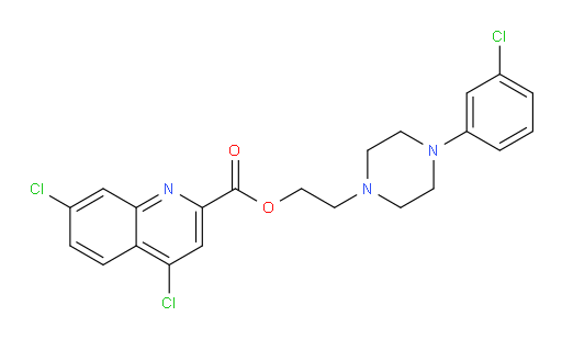 2-(4-(3-chlorophenyl)piperazin-1-yl)ethyl 4,7-dichloroquinoline-2-carboxylate