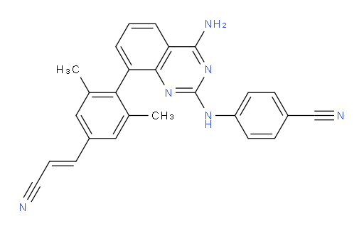 4-[[4-Amino-8-[4-[(1E)-2-cyanoethenyl]-2,6-dimethylphenyl]-2-quinazolinyl]amino]benzonitrile (ACI)