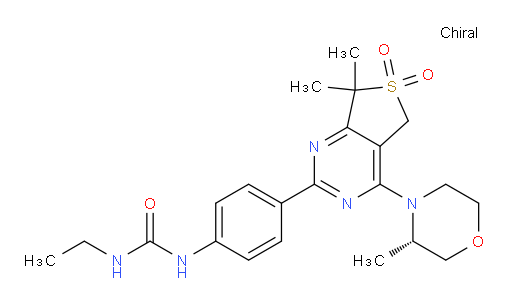 N-[4-[5,7-Dihydro-7,7-dimethyl-4-[(3S)-3-methyl-4-morpholinyl]-6,6-dioxidothieno[3,4-d]pyrimidin-2-yl]phenyl]-N′-ethylurea (ACI)