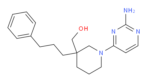 1-(2-Amino-4-pyrimidinyl)-3-(3-phenylpropyl)-3-piperidinemethanol (ACI)