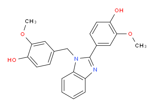4-[[2-(4-Hydroxy-3-methoxyphenyl)-1H-benzimidazol-1-yl]methyl]-2-methoxyphenol (ACI)