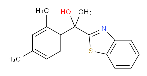 α-(2,4-Dimethylphenyl)-α-methyl-2-benzothiazolemethanol (ACI)