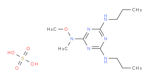 1,3,5-Triazine-2,4,6-triamine, N2-methoxy-N2-methyl-N4,N6-dipropyl-, sulfate (1:1) (ACI)