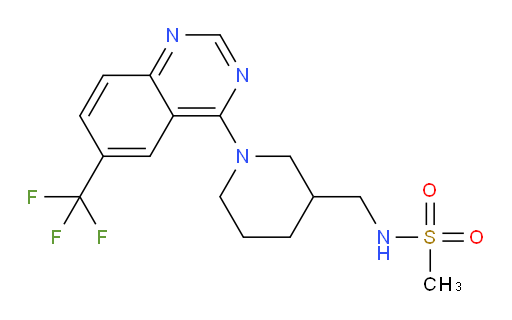 N-[[1-[6-(Trifluoromethyl)-4-quinazolinyl]-3-piperidinyl]methyl]methanesulfonamide (ACI)