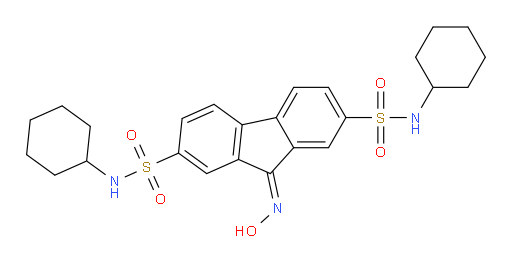 N2,N7-Dicyclohexyl-9-(hydroxyimino)-9H-fluorene-2,7-disulfonamide (ACI)