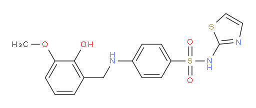 4-[[(2-Hydroxy-3-methoxyphenyl)methyl]amino]-N-2-thiazolylbenzenesulfonamide (ACI)