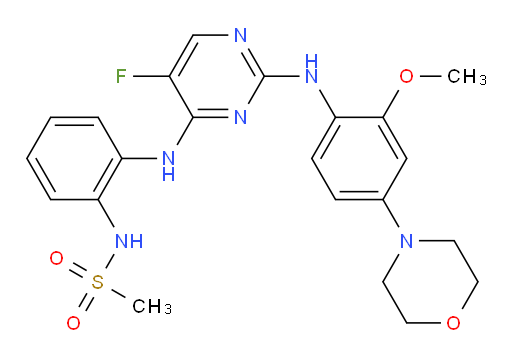 N-[2-[[5-Fluoro-2-[[2-methoxy-4-(4-morpholinyl)phenyl]amino]-4-pyrimidinyl]amino]phenyl]methanesulfonamide (ACI)