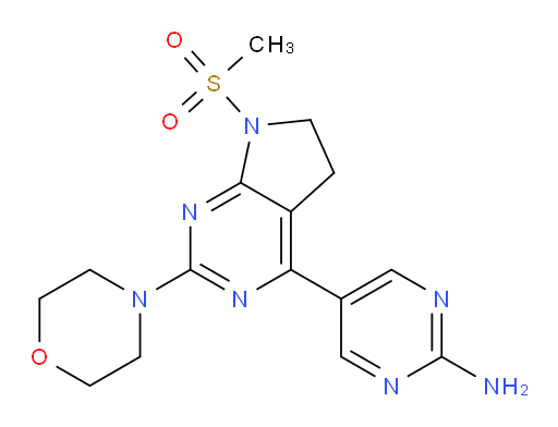 5-[6,7-Dihydro-7-(methylsulfonyl)-2-(4-morpholinyl)-5H-pyrrolo[2,3-d]pyrimidin-4-yl]-2-pyrimidinamine (ACI)
