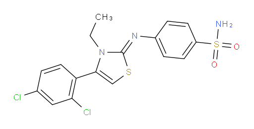 4-[[4-(2,4-Dichlorophenyl)-3-ethyl-2(3H)-thiazolylidene]amino]benzenesulfonamide (ACI)