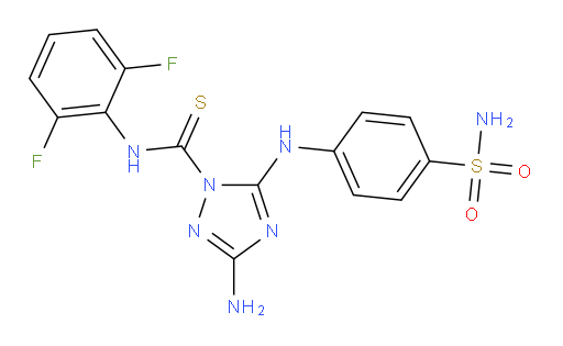 3-Amino-5-[[4-(aminosulfonyl)phenyl]amino]-N-(2,6-difluorophenyl)-1H-1,2,4-triazole-1-carbothioamide (ACI)