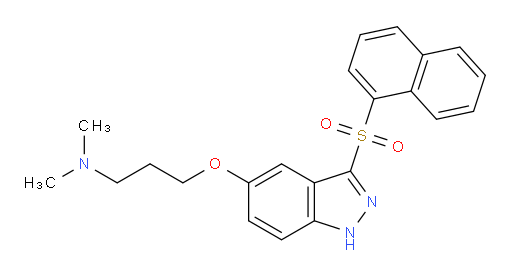 N,N-Dimethyl-3-[[3-(1-naphthalenylsulfonyl)-1H-indazol-5-yl]oxy]-1-propanamine (ACI)