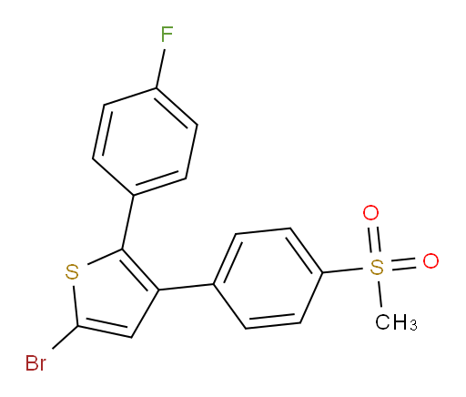 5-Bromo-2-(4-fluorophenyl)-3-[4-(methylsulfonyl)phenyl]thiophene (ACI)