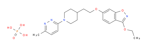 1,2-Benzisoxazole, 3-ethoxy-6-[2-[1-(6-methyl-3-pyridazinyl)-4-piperidinyl]ethoxy]-, phosphate (1:2) (ACI)