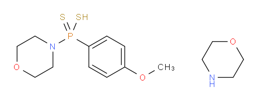 Phosphinodithioic acid, P-(4-methoxyphenyl)-P-4-morpholinyl-, compd. with morpholine (1:1) (ACI)