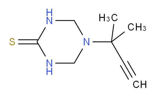 5-(1,1-Dimethyl-2-propyn-1-yl)tetrahydro-1,3,5-triazine-2(1H)-thione (ACI)