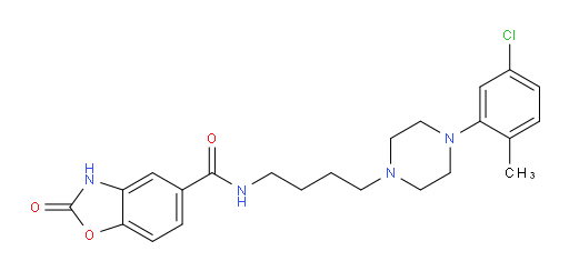 N-[4-[4-(5-Chloro-2-methylphenyl)-1-piperazinyl]butyl]-2,3-dihydro-2-oxo-5-benzoxazolecarboxamide (ACI)