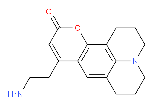 9-(2-Aminoethyl)-2,3,6,7-tetrahydro-1H,5H,11H-[1]benzopyrano[6,7,8-ij]quinolizin-11-one (ACI)
