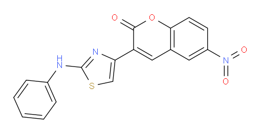6-Nitro-3-[2-(phenylamino)-4-thiazolyl]-2H-1-benzopyran-2-one (ACI)