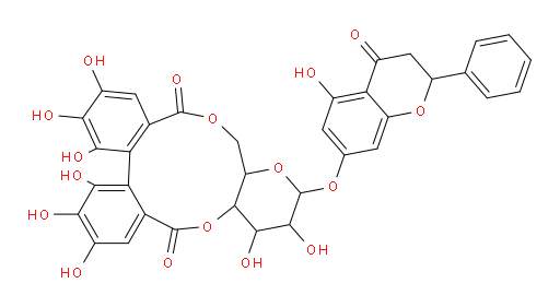 Pinocembrin 7-O-[4′′,6′′-(S)-HHDP]-β-D-glucoside