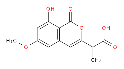8-Hydroxy-6-methoxy-α-methyl-1-oxo-1H-2-benzopyran-3-acetic acid (ACI)